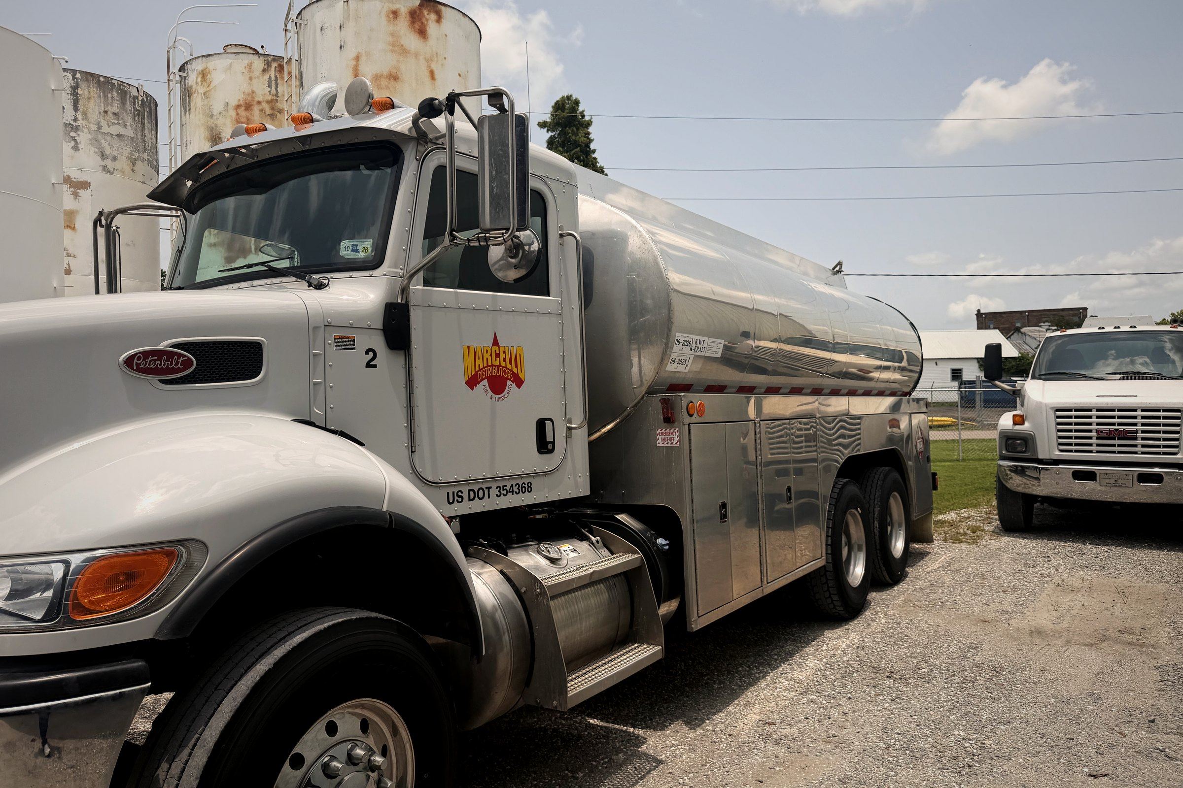 Marcello tractor-trailer staged for a fleet fueling run